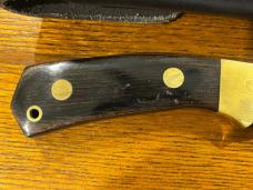  Parker-Edwards Trailing Point Hunting Knife w/Damascus Blade & Smooth Pakkawood Scales A175DP  