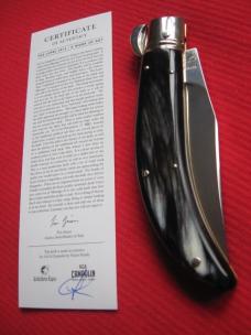 Quality Italian Unique Mechanism LEPRE Horn Knife Limited Edition 2015 MANIAGO ITALY w/Certificate Quality Italian Unique Mechanism LEPRE Horn Knife Limited Edition 2015 MANIAGO ITALY w/Certificate