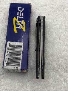 Delta Z Osprey Linerlock Serrated Blade Manual Open Folder New In Box Discontinued Delta Z Osprey Linerlock Serrated Blade Manual Open Folder New In Box Discontinued