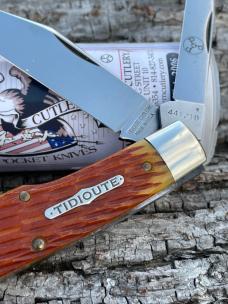 GEC ** TIDIOUTE CUTLERY 441218 GOLDENROD JIGGED BONE BUFFALO JACK GEC ** TIDIOUTE CUTLERY 441218 GOLDENROD JIGGED BONE BUFFALO JACK