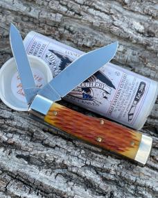 GEC ** TIDIOUTE CUTLERY 441218 GOLDENROD JIGGED BONE BUFFALO JACK GEC ** TIDIOUTE CUTLERY 441218 GOLDENROD JIGGED BONE BUFFALO JACK