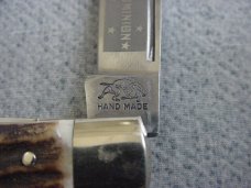 Vintage INCREDIBLE BULLDOG BRAND, OLD DOMINION(ODKCA), Stag, Etched, Trapper Pocket Knife Vintage INCREDIBLE BULLDOG BRAND, OLD DOMINION(ODKCA), Stag, Etched, Trapper Pocket Knife
