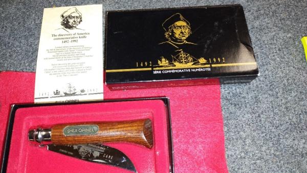 Opinel Christopher Columbus commemorative knife
