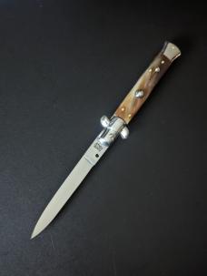 NOS GIOVANNI BELTRAME 23CM-9 INCH FLAT BLADE STILETTO IN BRAZILIAN HONEY HORN 