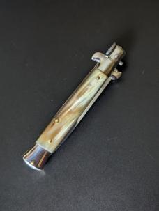 NOS GIOVANNI BELTRAME 23CM-9 INCH FLAT BLADE STILETTO IN BRAZILIAN HONEY HORN NOS GIOVANNI BELTRAME 23CM-9 INCH FLAT BLADE STILETTO IN BRAZILIAN HONEY HORN