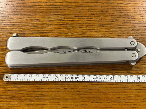Parker Cut. Co. Stainless Steel Balisong Butterfly Knife Japan Parker Cut. Co. Stainless Steel Balisong Butterfly Knife Japan