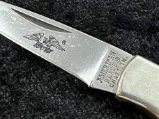 American Blade AB-11 Single-Blade Lockback Knife w/Smooth Bone Scales w/Display Case PROTOTYPE Japan American Blade AB-11 Single-Blade Lockback Knife w/Smooth Bone Scales w/Display Case PROTOTYPE Japan
