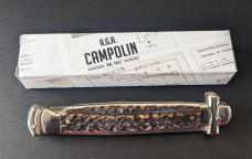 NIB 11"- 28cm Stag Horn A.G.A. Campolin Maltese lockback auto NIB 11"- 28cm Stag Horn A.G.A. Campolin Maltese lockback auto
