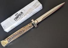  NIB 11"- 28cm Stag Horn A.G.A. Campolin Maltese lockback auto