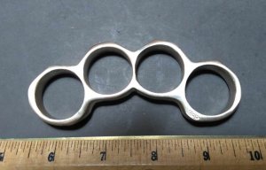 Custom Finger Knuckles By Unknown Maker With Turtle Stamp