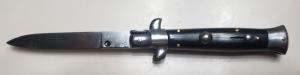 Vintage 7"  Beltrame Rostfrei Switchblade Black Scales 