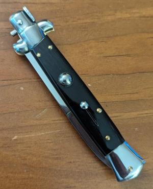 NOS SKM 23CM-9 INCH BAYONET BLACK ACRYLIC STILETTO AUTO 