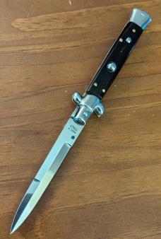NOS SKM 23CM-9 INCH BAYONET BLACK ACRYLIC STILETTO AUTO NOS SKM 23CM-9 INCH BAYONET BLACK ACRYLIC STILETTO AUTO