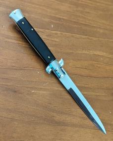 NOS SKM 23CM-9 INCH BAYONET BLACK ACRYLIC STILETTO AUTO NOS SKM 23CM-9 INCH BAYONET BLACK ACRYLIC STILETTO AUTO