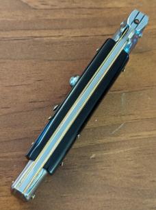NOS SKM 23CM-9 INCH BAYONET BLACK ACRYLIC STILETTO AUTO 