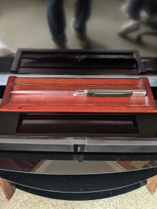 RARE REVERSE PICKLOCK 16.5" ARMENIAN DOCTORS KNIFE AUTO W/WALL DISPLAY STAND RARE REVERSE PICKLOCK 16.5" ARMENIAN DOCTORS KNIFE AUTO W/WALL DISPLAY STAND