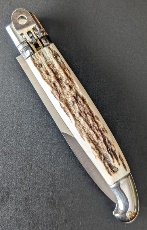 NOS 9.5" SKM BIRDHEAD BAYONET LEVERLOCK STAG HORN 