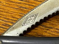 Geo Wostenholm & Son's Sheffield Curley's Easy-Shaving Safety Razor Damascus Steel  (216)