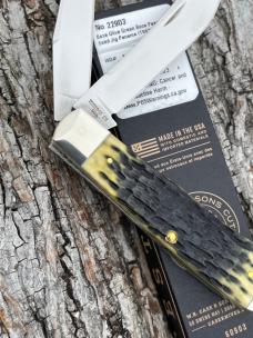 CASE XX ** SFO 2022 OLIVE GREEN JIG BONE PANAMA TRAPPER CASE XX ** SFO 2022 OLIVE GREEN JIG BONE PANAMA TRAPPER