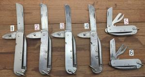 Sailors Rope Knife Collection Good Condition. Plus 1914 Duralumin War Knife with wear on blade.(SRK)