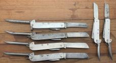 Sailors Rope Knife Collection Good Condition. Plus 1914 Duralumin War Knife with wear on blade.(SRK) Sailors Rope Knife Collection Good Condition. Plus 1914 Duralumin War Knife with wear on blade.(SRK)