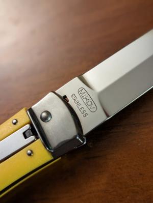 NEW Mikov 241 Predator Lever Lock Automatic Knife ABS Yellow (3.7" Polish)