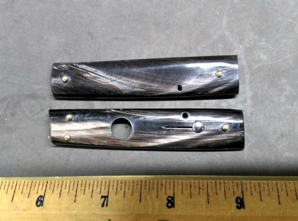 Item 051-Set of Flame Horn Handles Matching 9 inch Made Italy/skm Switchblade Parts Item 051-Set of Flame Horn Handles Matching 9 inch Made Italy/skm Switchblade Parts