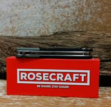 NIB RoseCraft Blades Castorea RCM012-BG Black Gray G10 Button Lock Spear Point NIB RoseCraft Blades Castorea RCM012-BG Black Gray G10 Button Lock Spear Point
