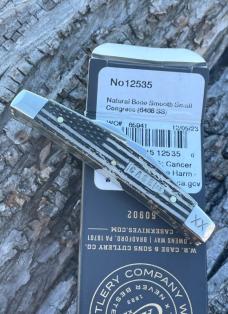 CASE XX ** SFO 2023 NATURAL US FLAG BONE SMALL 4 BLADE CONGRESS