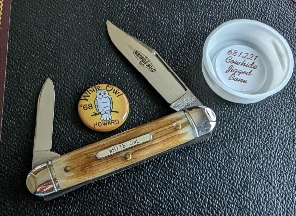 GEC 68 White Owl - Cowhide Jigged Bone LNIT 