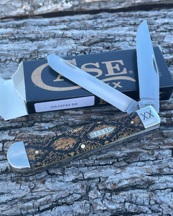 CASE XX ** SFO 2023 ANTIQUE SNAKESKIN TRAPPER CASE XX ** SFO 2023 ANTIQUE SNAKESKIN TRAPPER