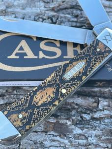 CASE XX ** SFO 2023 ANTIQUE SNAKESKIN TRAPPER CASE XX ** SFO 2023 ANTIQUE SNAKESKIN TRAPPER