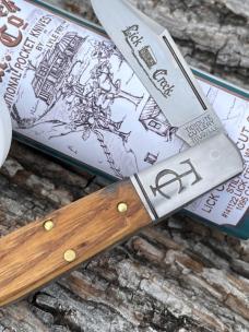 GEC ** 14 ANTIQUE WORMY CHESTNUT WOOD - SFO LICK CREEK BARLOW 141122 KNIFE