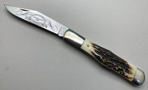 Two KA-BAR Knife Collectors Limited Edition Knives. 1981 Stag & 1982 Jig-bone Handle Scales. .(KBAR)