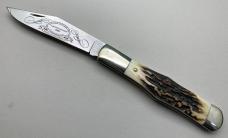 Two KA-BAR Knife Collectors Limited Edition Knives. 1981 Stag & 1982 Jig-bone Handle Scales. .(KBAR)