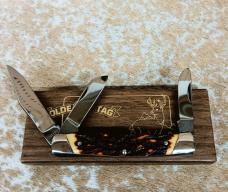 Boker USA Tree Brand Olde Stag 1976 3-Blade Pocket Knife #70485 NOS Boker USA Tree Brand Olde Stag 1976 3-Blade Pocket Knife #70485 NOS
