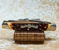 Boker USA Tree Brand Olde Stag 1976 3-Blade Pocket Knife #70485 NOS Boker USA Tree Brand Olde Stag 1976 3-Blade Pocket Knife #70485 NOS