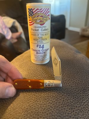 Great Eastern Cutlery 141122 Goldenrod Sawcut Bone Barlow #14  Brand New In The Tube 