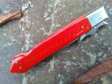 Custom 9 inch Lock back Swing Guard With Snakeskin Resin Handles