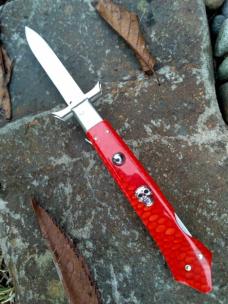 Custom 9 inch Lock back Swing Guard With Snakeskin Resin Handles Custom 9 inch Lock back Swing Guard With Snakeskin Resin Handles