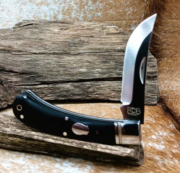 NIB RoseCraft Blades Little Riverbend Skinner Black Micarta RCT001-BM D2 Upswept Blade NIB RoseCraft Blades Little Riverbend Skinner Black Micarta RCT001-BM D2 Upswept Blade