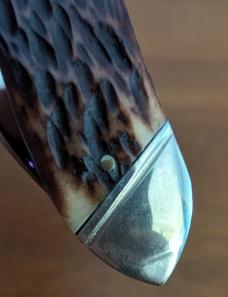 SUPER RARE RUSSELL 2 BLADE BULLET/TOBACCO LEAF PATTERN 2 BLADE JACKKNIFE IN CRACK FREE JIGBONE SUPER RARE RUSSELL 2 BLADE BULLET/TOBACCO LEAF PATTERN 2 BLADE JACKKNIFE IN CRACK FREE JIGBONE