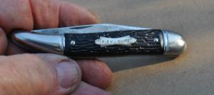 Colonial Prov. RI 4 1/4" Closed Fish knife Mint-Mirror Polished Jigged Back Handles Steel Bolsters