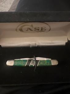 2008 CASE XX USA EXOTIC AZTEC JADE MINI MUSKRAT With Mini Stainless Steel Blades New In Black Clamsh 2008 CASE XX USA EXOTIC AZTEC JADE MINI MUSKRAT With Mini Stainless Steel Blades New In Black Clamsh