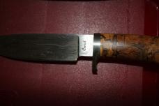 Peter Crowl Damascus Fixed Blade Knife Journeyman Smith Peter Crowl Damascus Fixed Blade Knife Journeyman Smith