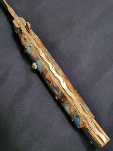 LATAMA 11"(28cm) *CUSTOM* "COPPER ACCENT SWIRL" ITALIAN "CLASSIC" STILETTO