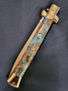 LATAMA 11"(28cm) *CUSTOM* "COPPER ACCENT SWIRL" ITALIAN "CLASSIC" STILETTO