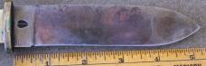 vintage Custom Hunting Knife w/ ELK Hoof Print Maker's Mark & leather Sheath