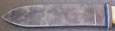 vintage Custom Hunting Knife w/ ELK Hoof Print Maker's Mark & leather Sheath