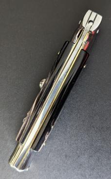 RARE NOS GIOVANNI BELTRAME 20CM-8 INCH FLAT BLADE STILETTO IN SUPER SELECT BUFFALO HORN RARE NOS GIOVANNI BELTRAME 20CM-8 INCH FLAT BLADE STILETTO IN SUPER SELECT BUFFALO HORN